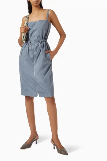 Zip Dress in Taffeta