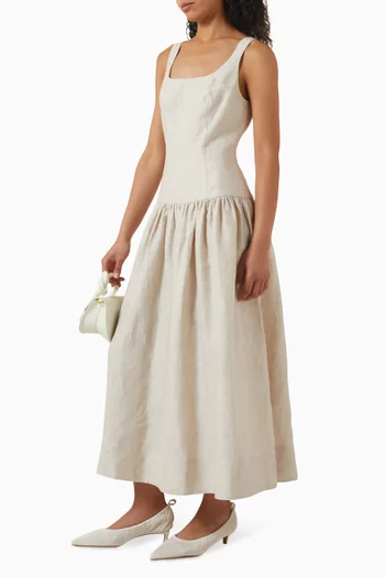Midi Dress in Linen