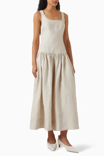 Midi Dress in Linen