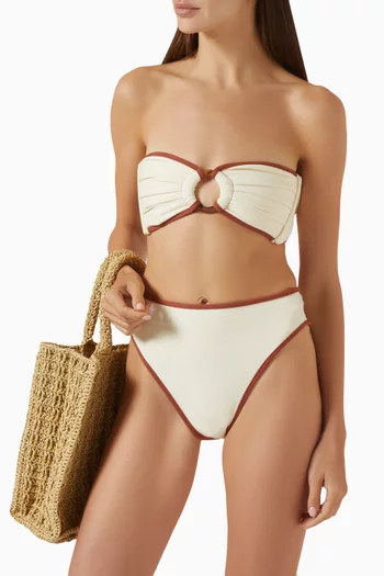 Tori Ties Bandeau Bikini Top