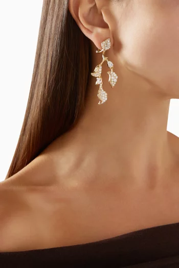 Galatea Diamond Earrings in 18kt Gold Vermeil