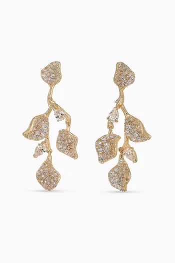 Galatea Diamond Earrings in 18kt Gold Vermeil