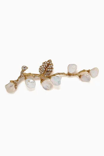 Cherry Branch Brooch in 18kt Gold Vermeil