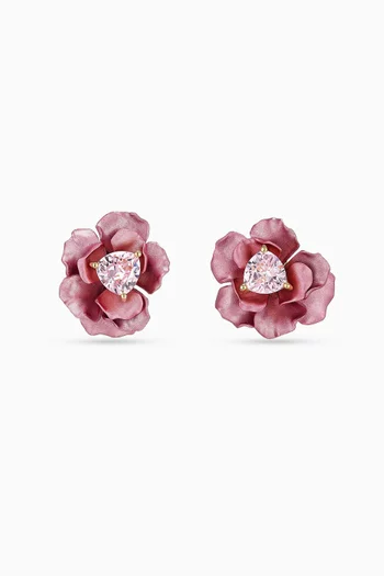 Blush Rose Stud Earrings in 18kt Gold Vermeil