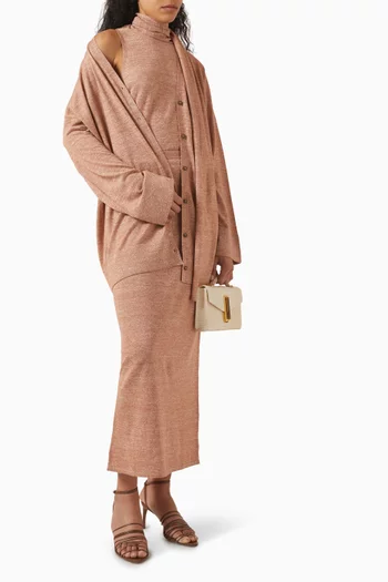 Relaxed-fit Cardigan in Merino Wool & Linen