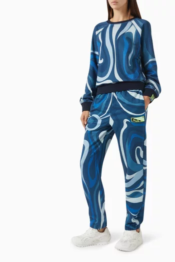 Marmo-print Sweatpants in Fleece