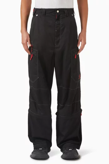 Utility Work Pants in Mixed Cotton Twill