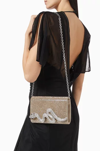 Serpent Fizzoni Crystal Clutch Bag