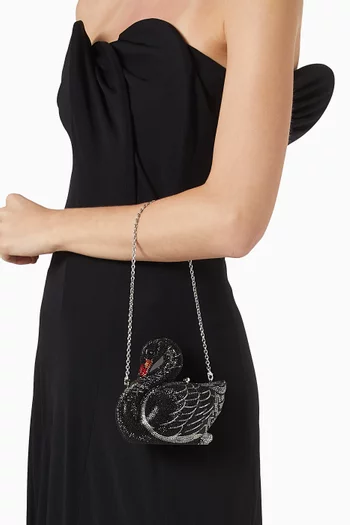 Swan Odile Clutch Bag in Crystal