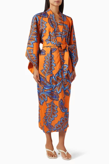 Mallorca Belted Kimono in Linen