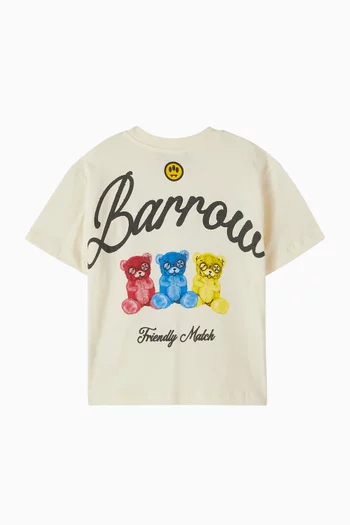 تي شيرت بطبعة دب قطن