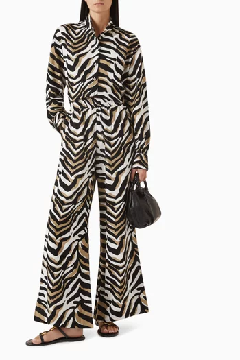 Zanzibar Wide-leg Pants in Viscose Blend