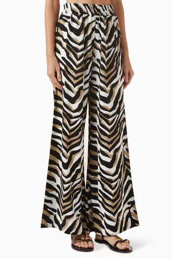Zanzibar Wide-leg Pants in Viscose Blend