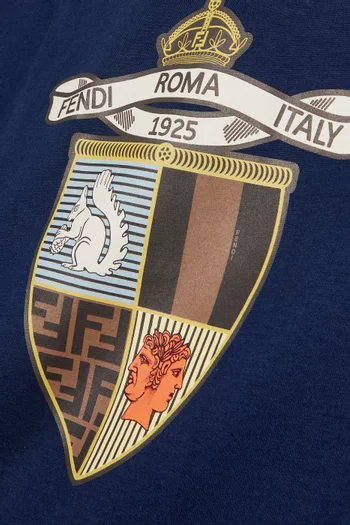 Logo-crest T-shirt in Cotton
