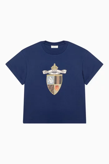 Logo-crest T-shirt in Cotton