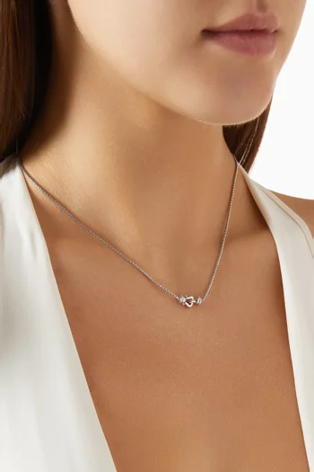 DY Cable Diamond Pendant Necklace in Sterling Silver