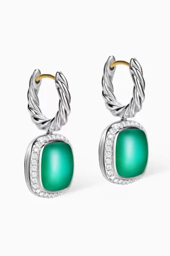 Albion® Lagoon Orchid Drop Earrings in Sterling Silver