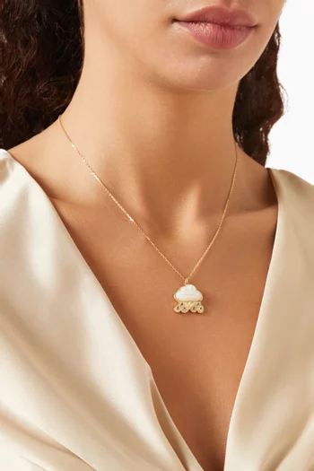 StormAysh 2.0 Cloud Charm Necklace in 18kt Gold
