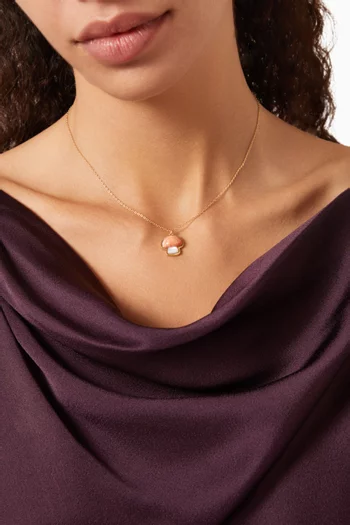 Shrooms Charm Necklace in 18kt Gold
