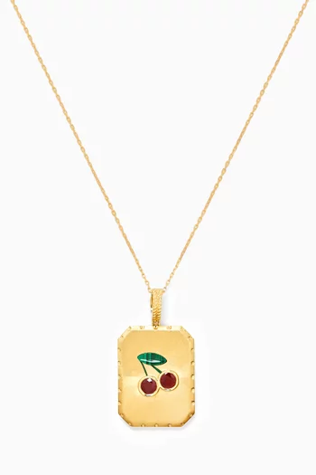 CherryBlossom Charm Necklace in 18kt Gold
