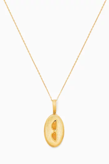 Sunglasses Charm Necklace in 18kt Gold