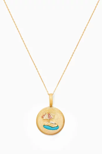 Vacation Charm Necklace in Diamond & 18kt Gold