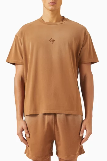 تي شيرت موشين بقصة فضفاضة وطبعة رقم 247‏