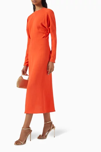 Dolman Midi Dress in Viscose Blend