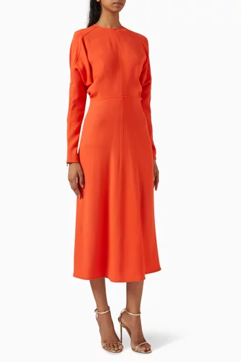 Dolman Midi Dress in Viscose Blend