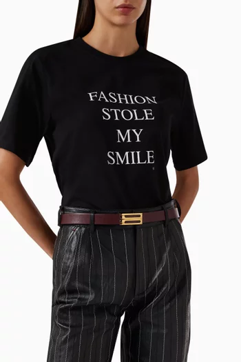 حزام بإبزيم على شكل حرف B‏ جلد