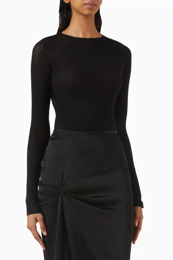 Open-back Bodysuit in Lace