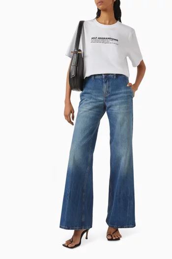 Aggrandizing Slogan T-Shirt in Organic Cotton