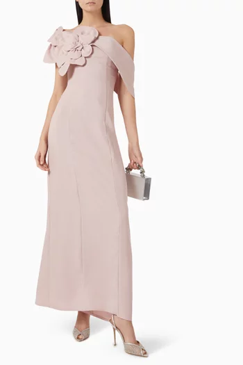 Off-shoulder Flower Dress