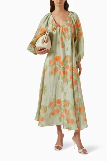 Georgette Maxi Dress in Linen