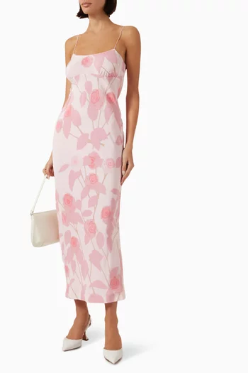 Ripley Slip Maxi Dress in Stretch-silk