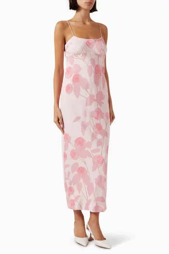 Ripley Slip Maxi Dress in Stretch-silk