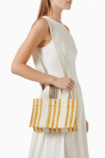 Small Tote Bag in Cotton-blend Canvas