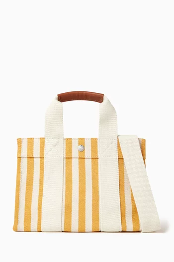 Small Tote Bag in Cotton-blend Canvas