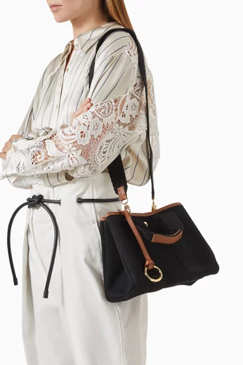 Small Traversée Tote Bag in Verneuil Canvas