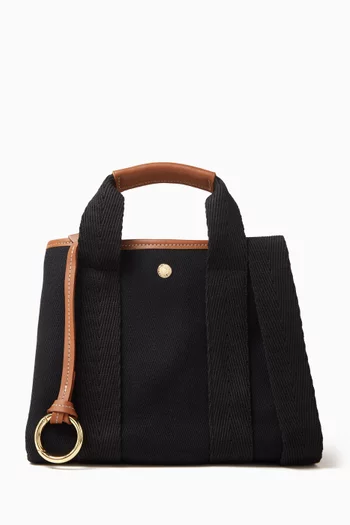 Small Traversée Tote Bag in Verneuil Canvas