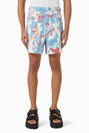 Hawaiian Floral Shorts in Cotton