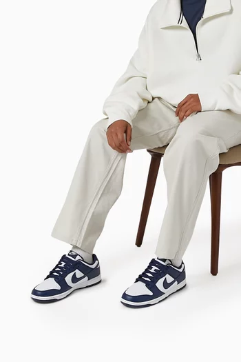 Dunk Low Retro Sneakers in Leather