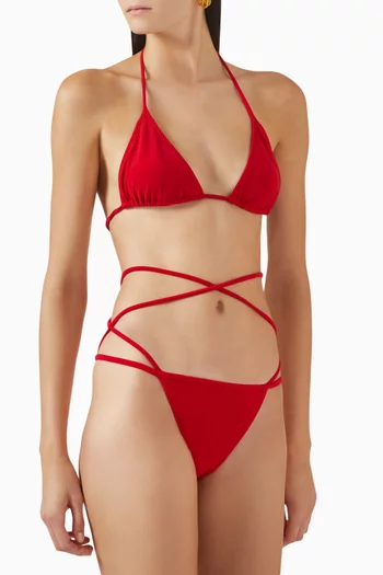Criss-cross Bikini Set
