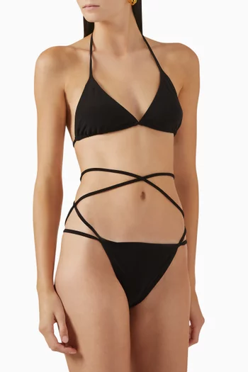Criss Cross Bikini Set in Poly Lycra