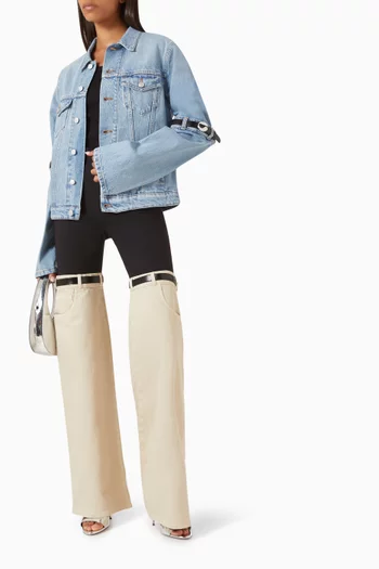 Hybrid Belt-detail Jacket in Denim