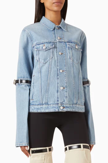 Hybrid Belt-detail Jacket in Denim