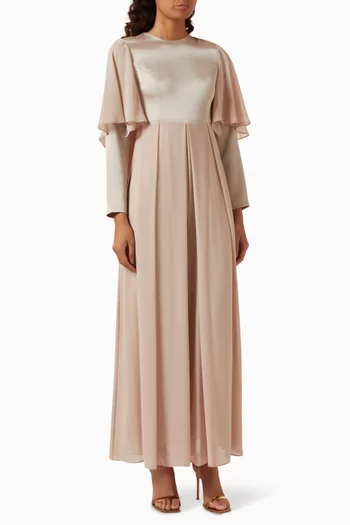 Cape Jumpsuit in Satin