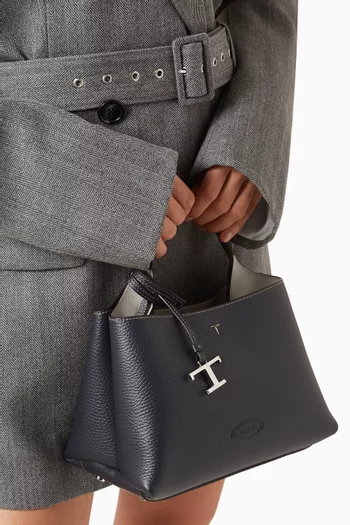 Micro Top-handle Bag in Leather