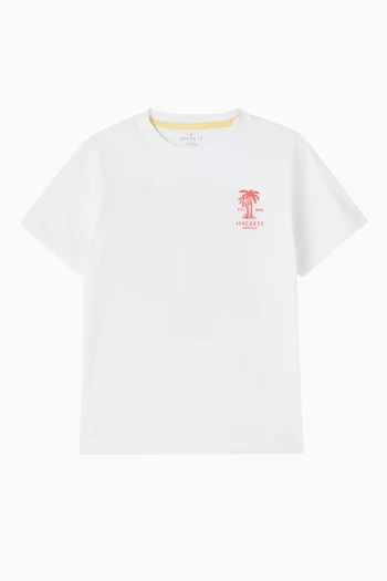 Beach Print T-shirt in Cotton
