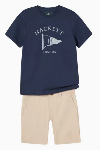 Heritage Flag Logo T-shirt in Cotton